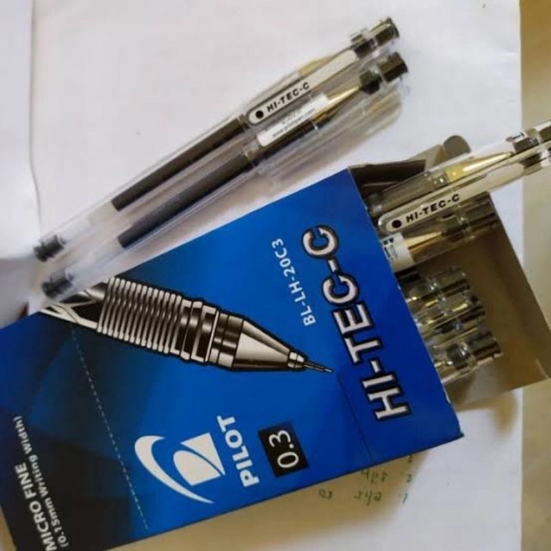 

pen pulpen hi-tec-c hitec pilot 0.3 mm hitam per pcs