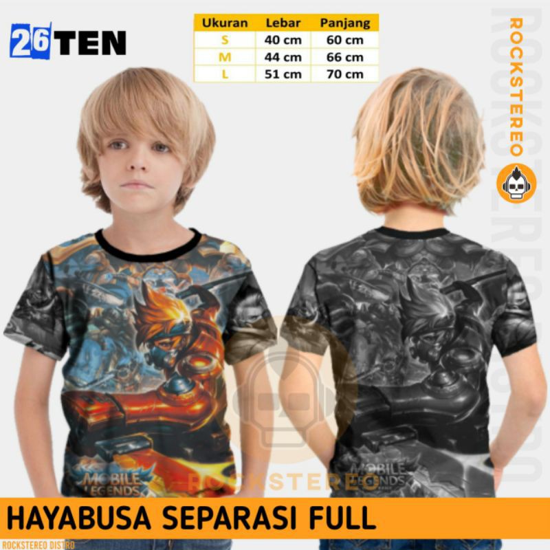 Baju Mobile Legend Hayabusa Full - Baju Anak - Baju Distro