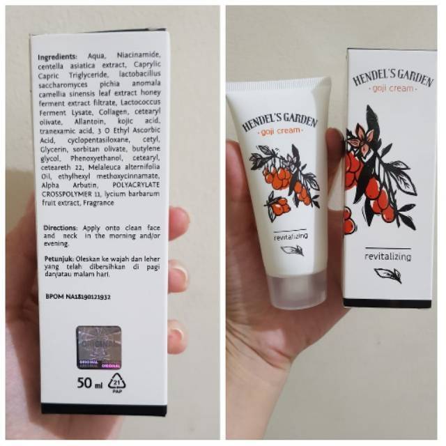 Goji Cream Hendel Original Bpom Anti Aging Shopee Indonesia