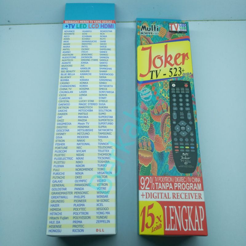 Remot Tv Joker  Multi Tv LED LCD  Tv Tabung 15xLebih Lengkap