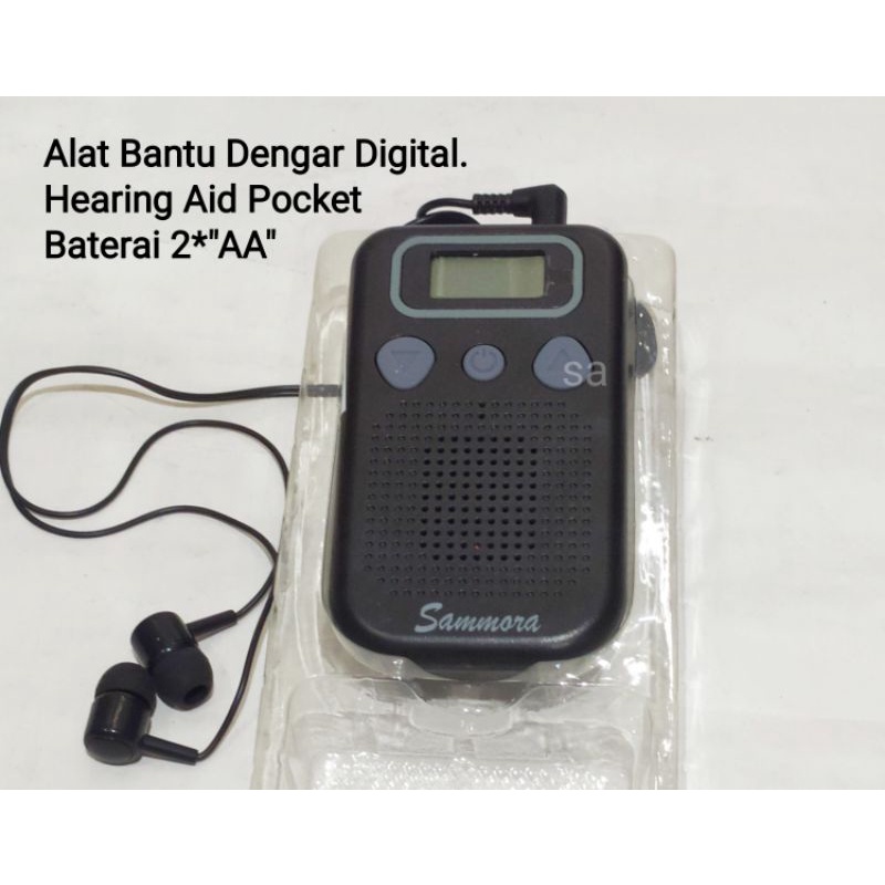 Sammora Alat Bantu Dengar Digital Pocket Hearing Aid Bonus Masker 1 Box