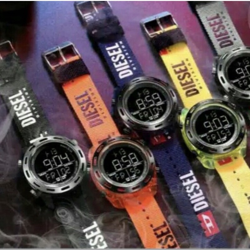 COD✅...JAM TANGAN NEW  DIESEL KANVAS JAM TANGAN PRIA TERBARU