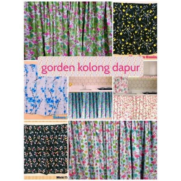 GORDEN KOLONG DAPUR MOTIF BUNGA DAN MINIMALIS