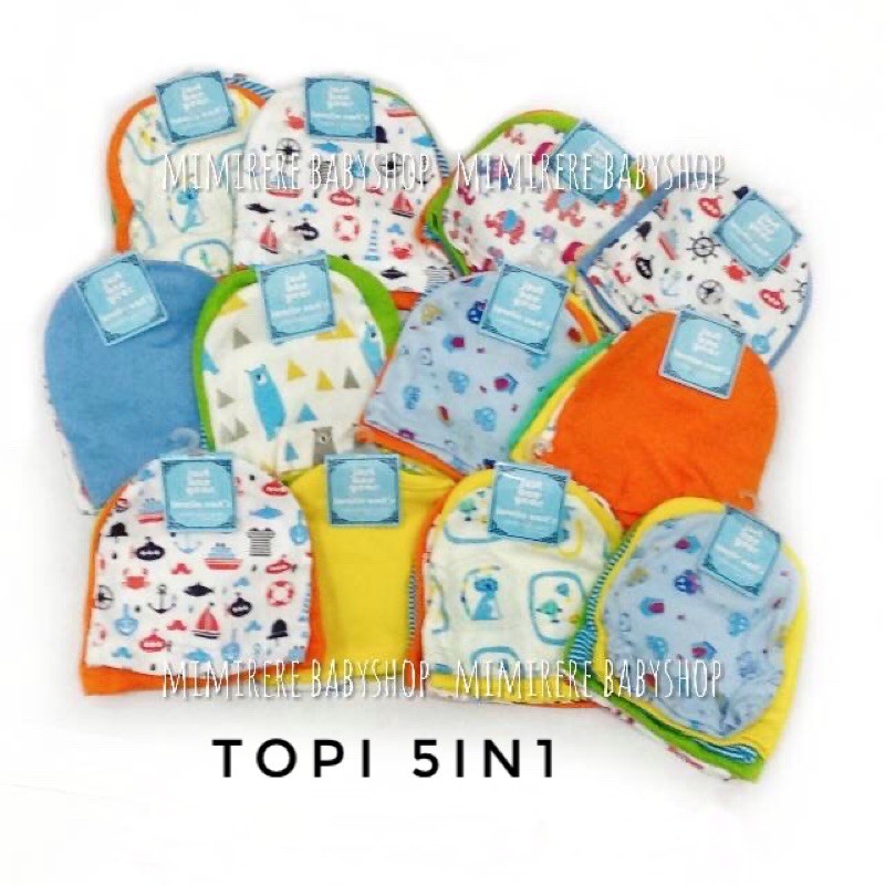 Topi Bayi 5in1 Catell Love / Catell Love Topi Kupluk 5in1 Bayi / Topi Kupluk Bayi