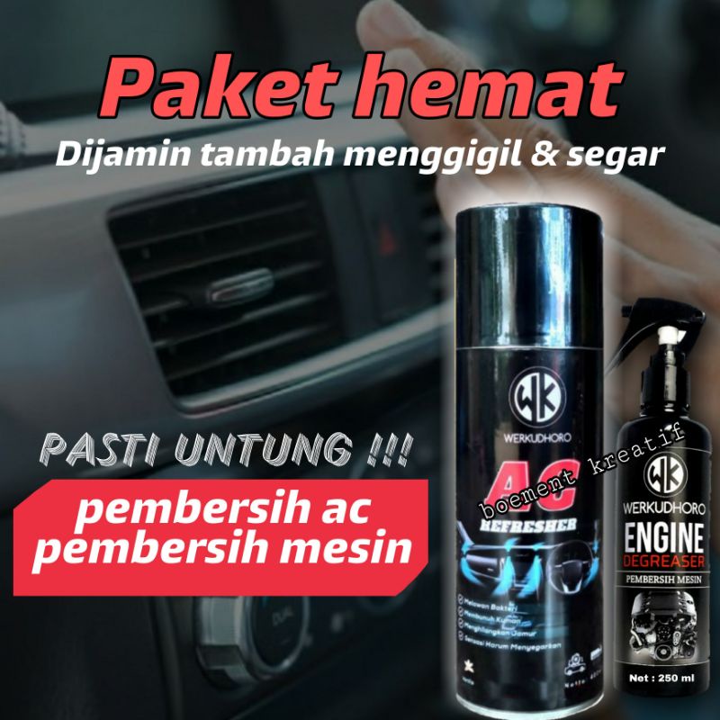 Ac refresher mobil / pembersih kerak mesin/ Pewangi mobil /Pembersih ac / engine degreaser cuci mesin tanpa air