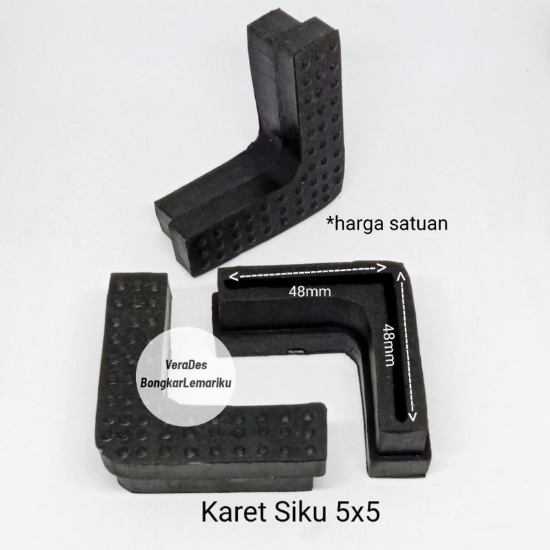 Karet Siku 5x5 Kaki Karet Rak Besi Siku