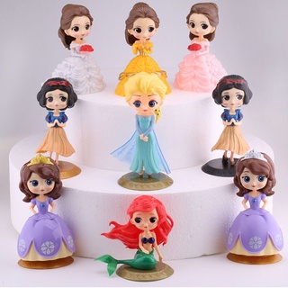 Mainan Action Figure Model Boneka Disney Frozen Elsa Anna Untuk Dekorasi Topper Kue Ulang Tahun