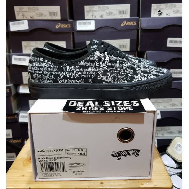 Original Vans x CDG Comme des Garcons x Authentic LX Graffiti - Black