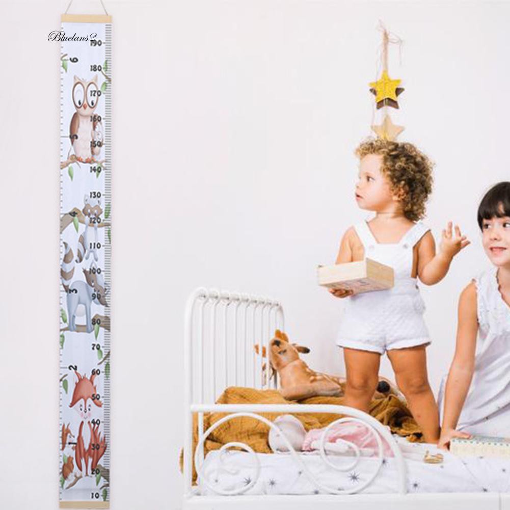 Stiker Dinding Model Pengukur Tinggi Badan Gambar Kartun Tupai Untuk Dekorasi Kamar Anak
