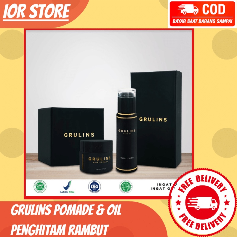 Grulins Hair Oil Dan Pomade Obat Uban Bergaransi 100% Uang KembalI