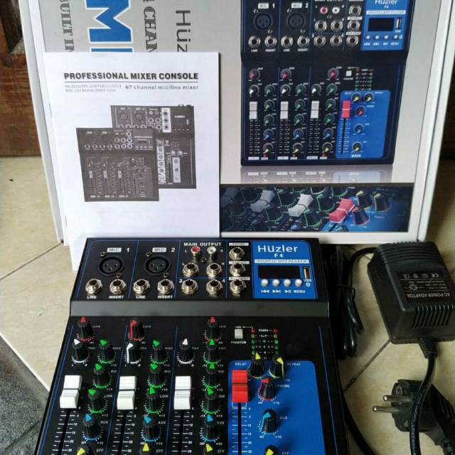 Mixer HUZLER F4-USB mixer 4 channel USB Bluetooth Phantom Digital Display
Rec