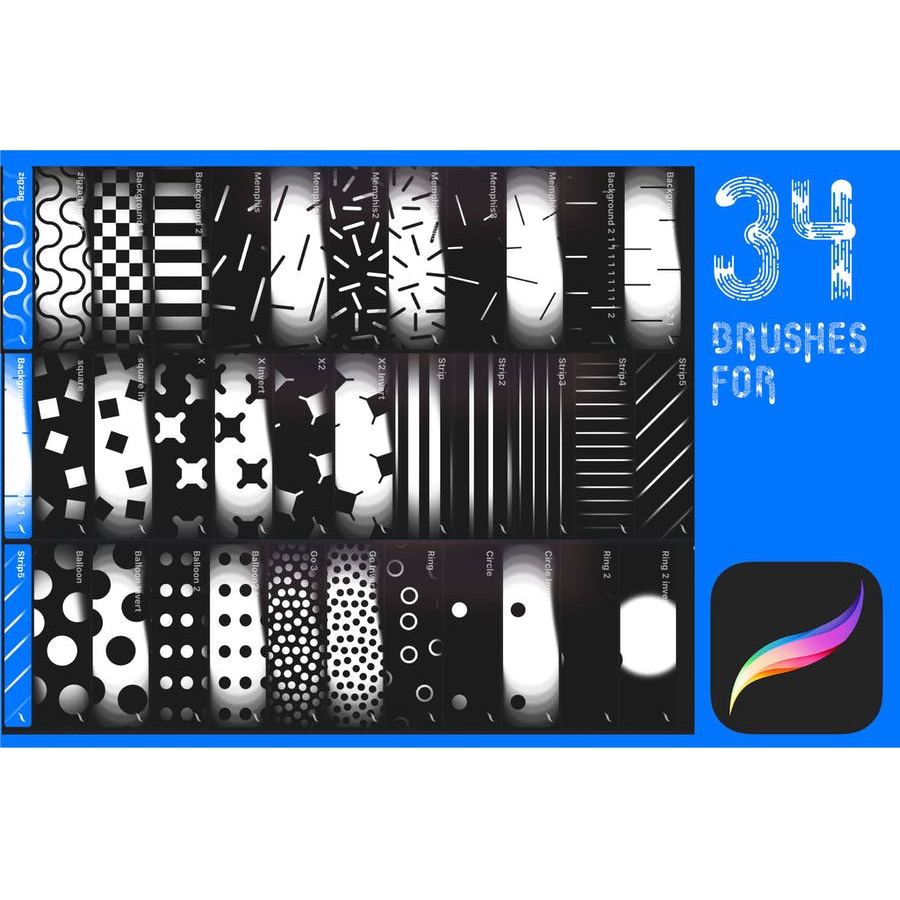 Geometry Brushes For Procreate -