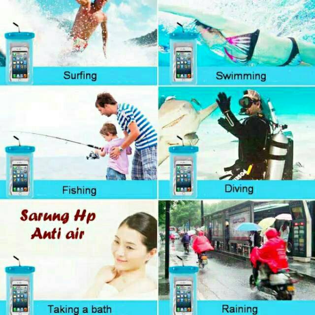 WJ101 Sarung HP Anti Air/Pouch HP Smartphone Waterproof Case Karakter