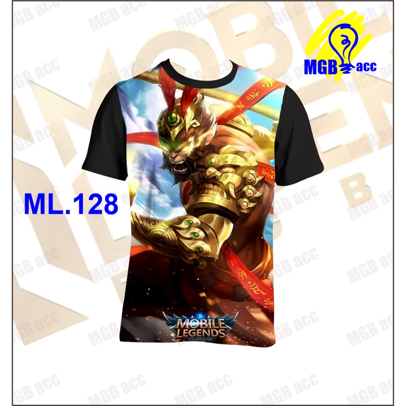 Kaos Baju Anak Atasan Laki Laki Perempuan Sublim Printing Lucu Motif Hero Mobile legend Fighter SUN
