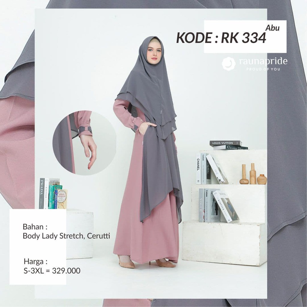 Dress Rauna Terbaru / RK - 333 / 334 / Fashion Muslim