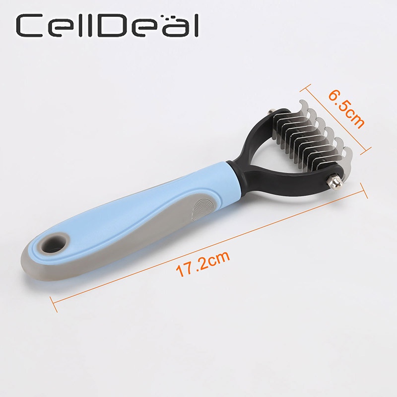 【Yayapet】 Comb Pet Sisir Bulu Kucing Dan Anjing Kucing Hewan Sisir Bulu Shedding Pengangkat Bulu Rontok Kucing Anjing Double Coat Pet Hair Removal Knife Comb