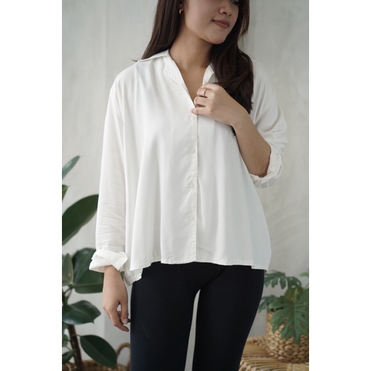 Severli Cella Shirt Kemeja Wanita Lengan Panjang | Kemeja Kantor | Kemeja Oversize | Atasan Wanita