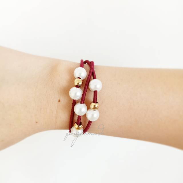 GELANG IKAT RAMBUT PEARL KOREA