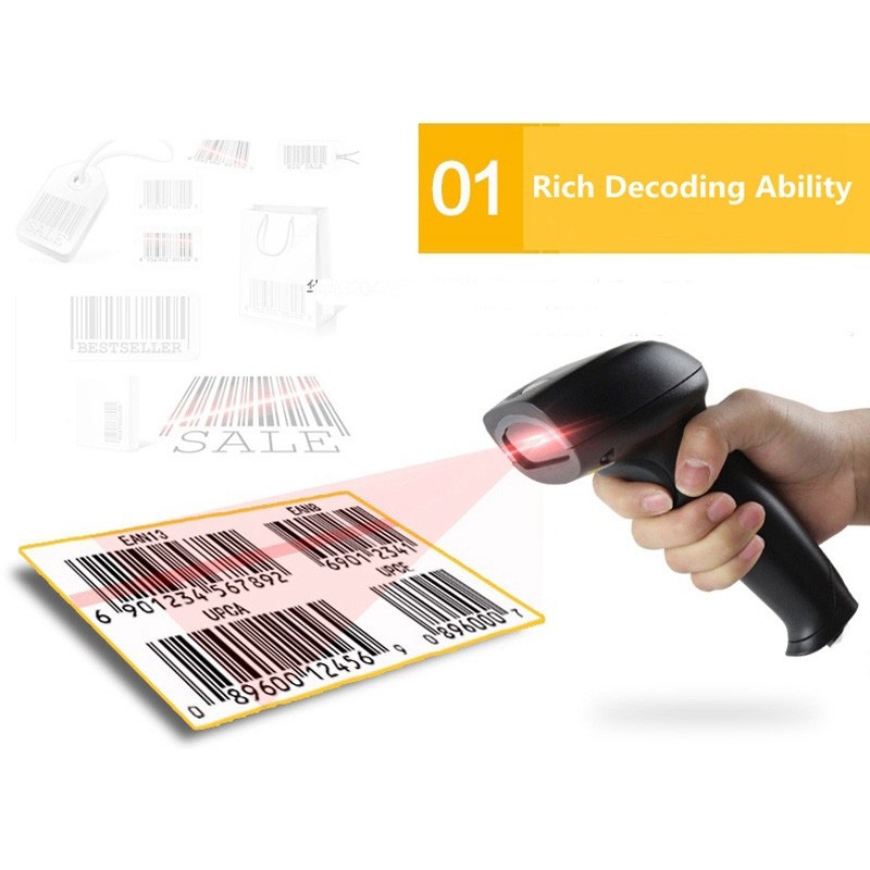 Bluetooth Barcode Scanner / Scanner Barcode /Alat Scan Barcode / Wireless Bluetooth Scanner