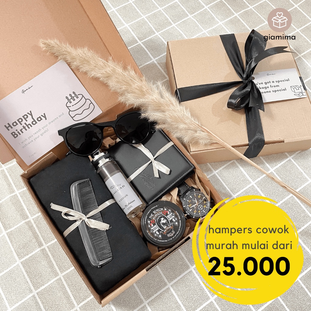 Jual Hampers kado ulang tahun cowok / Hampers black edition / Kado