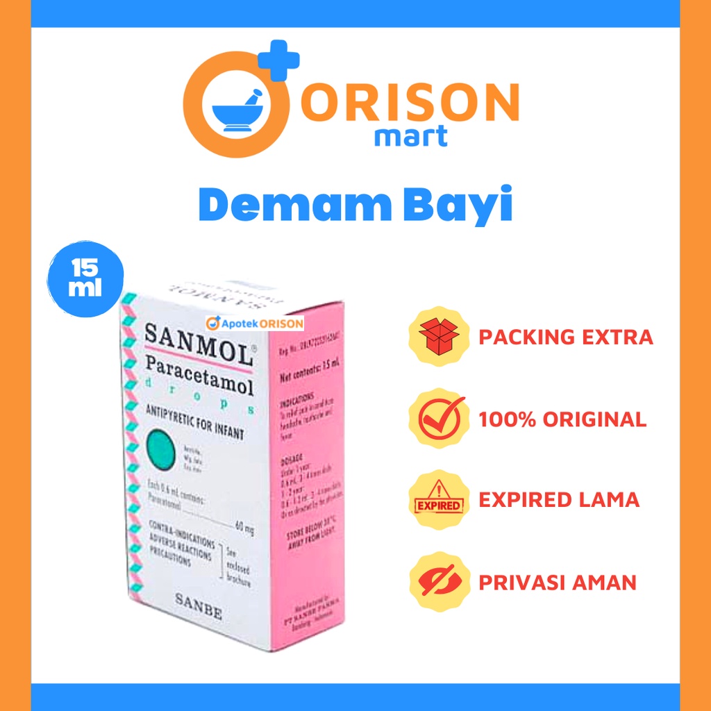 SANMOL DROP PARACETAMOL UNTUK BAYI 15ML