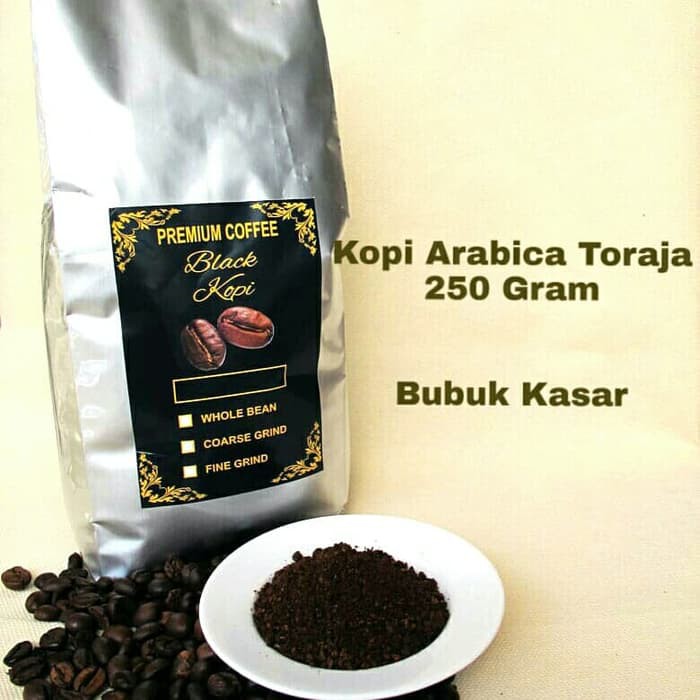 

KOPI ARABICA TORAJA / KOPI ARABIKA TORAJA 250 Gram - KOPI TORAJA - BUBUK KASAR