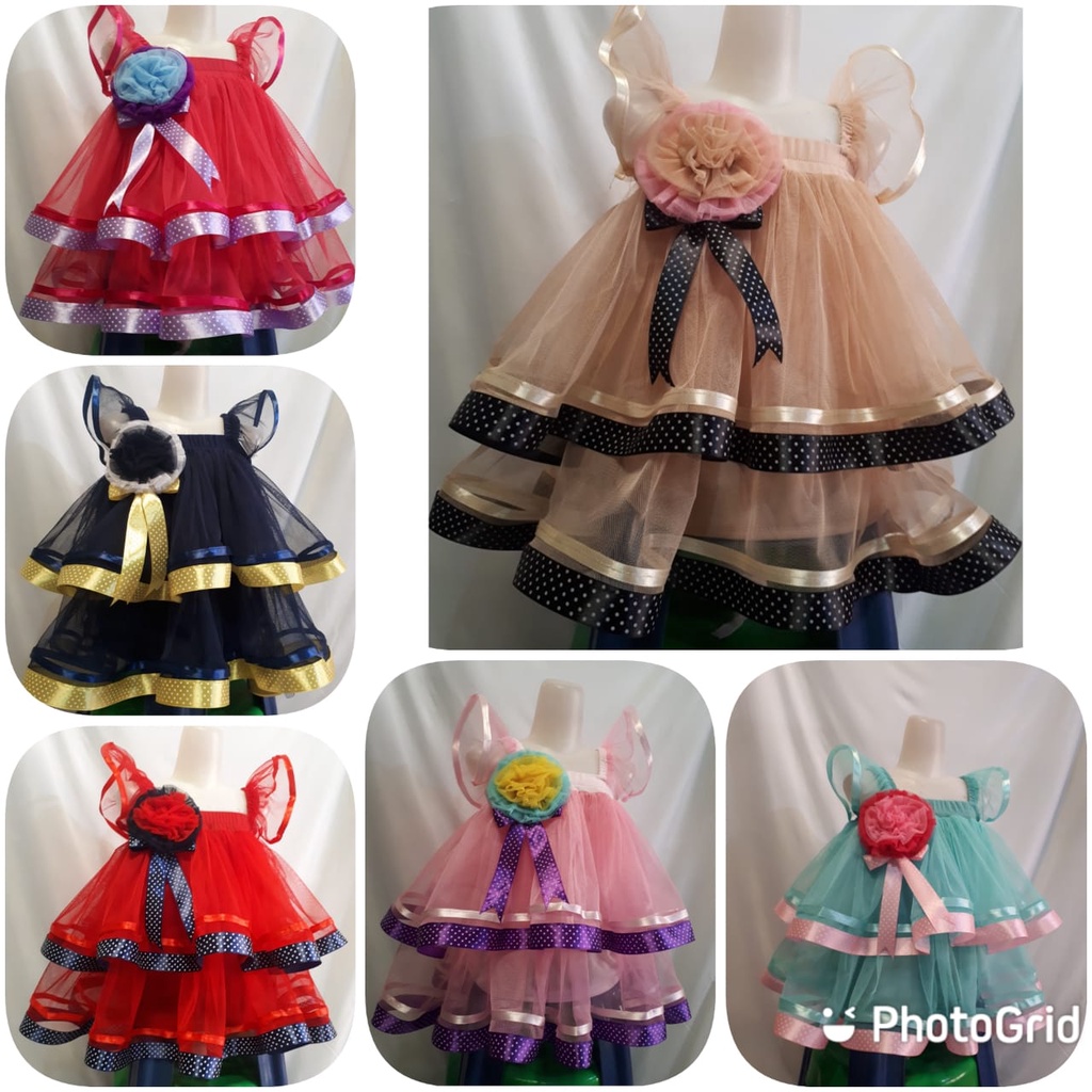 gaun tutu anak perempuan/dress ulang tahun/gaun baby umur 3 bulan-2 tahun
