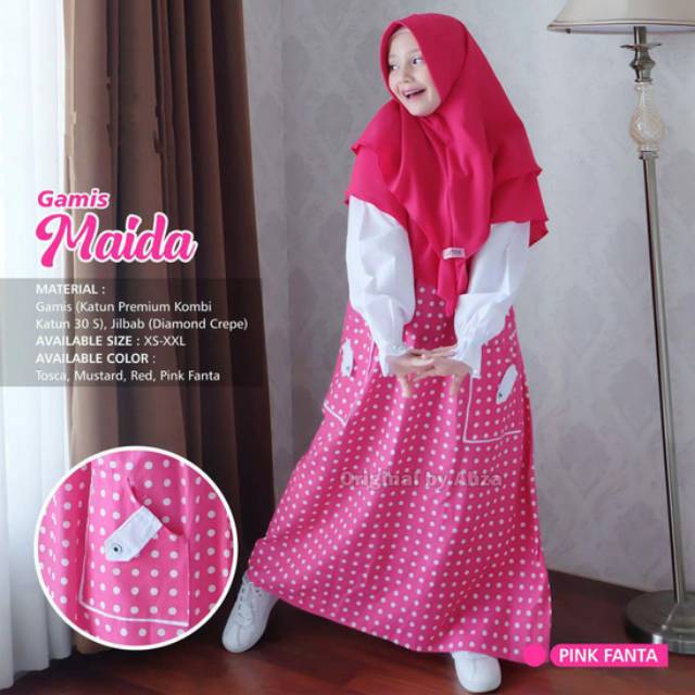 Gamis anak polkadot gamis syari anak