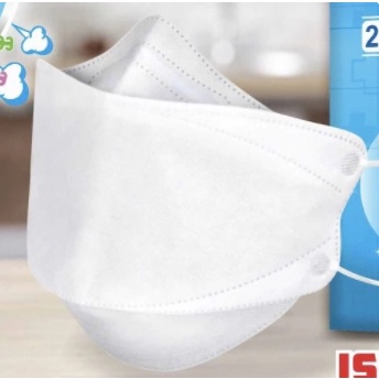 MASKER  JSP KF94 KN95 SURGICAL MASK MODEL KOREA EVO-25pcs/box-PUTIH