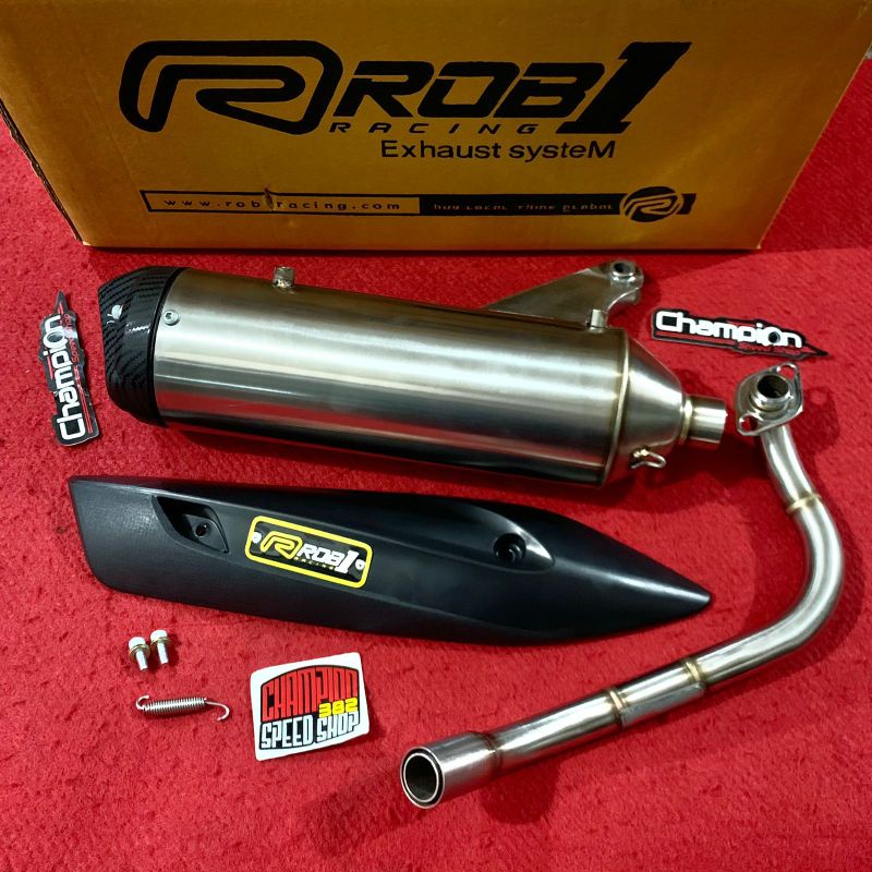 Knalpot Standar Racing Stainless ROB1 Beat FI ESP Scoopy FI ESP Vario 110 FI UP TO 2019