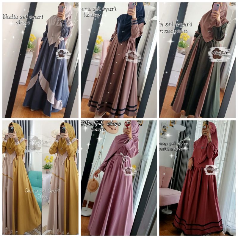 [GAMIS TERBARU ATHATA] SET SYARI ORI ATHATA ALL MODEL / SIENA SET SYAR'I/ AIREEN SET SYAR'I / ALMEER