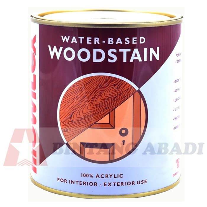 Mowilex Woodstain Water Base 1 Kg Politur Kayu Basis Air / Wood Stain