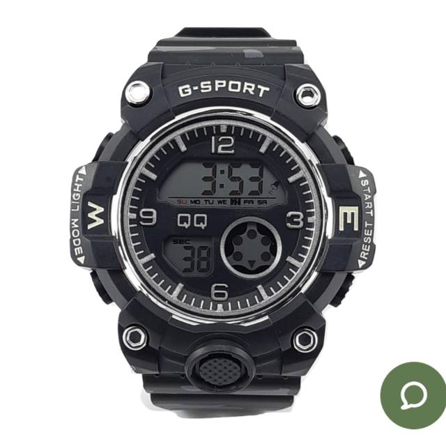 Jam Tangan Pria Sporty Digital QQ005 Strap Rubber Anti Air