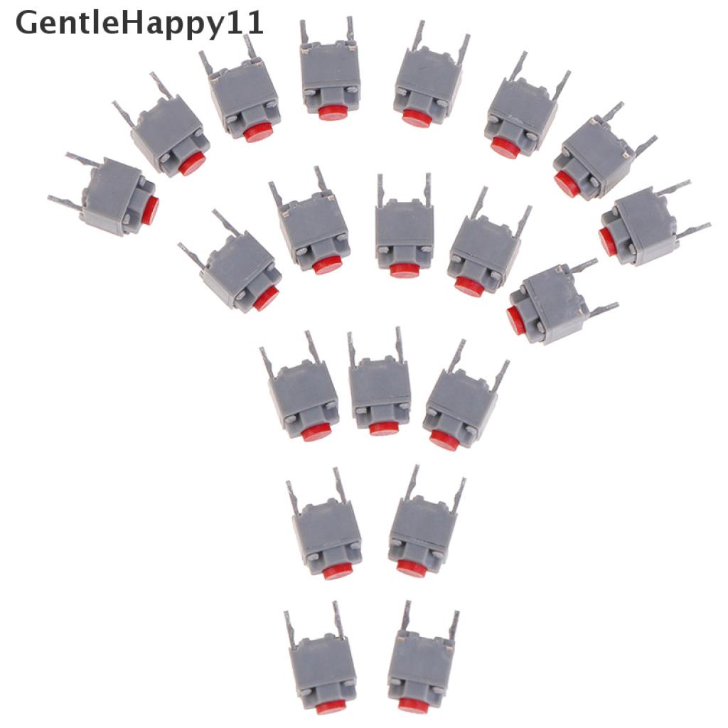 Gentlehappy 20pcs Tombol Mute 6x6 X 7.3 Untuk Mouse Wireless Kabel