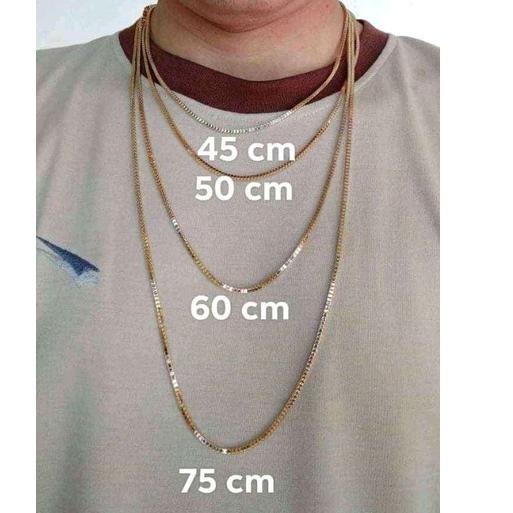 Oke Price.. KALUNG RANTAI TITANIUM PRIA WANITA  LEBAR 3 MM PENGAIT S