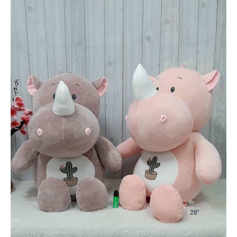 Boneka Badak Soft 100cm/28&quot;/Boneka Animal Jumbo/Animal Boneka/Boneka Badak Jumbo/Boneka lBadak Besar