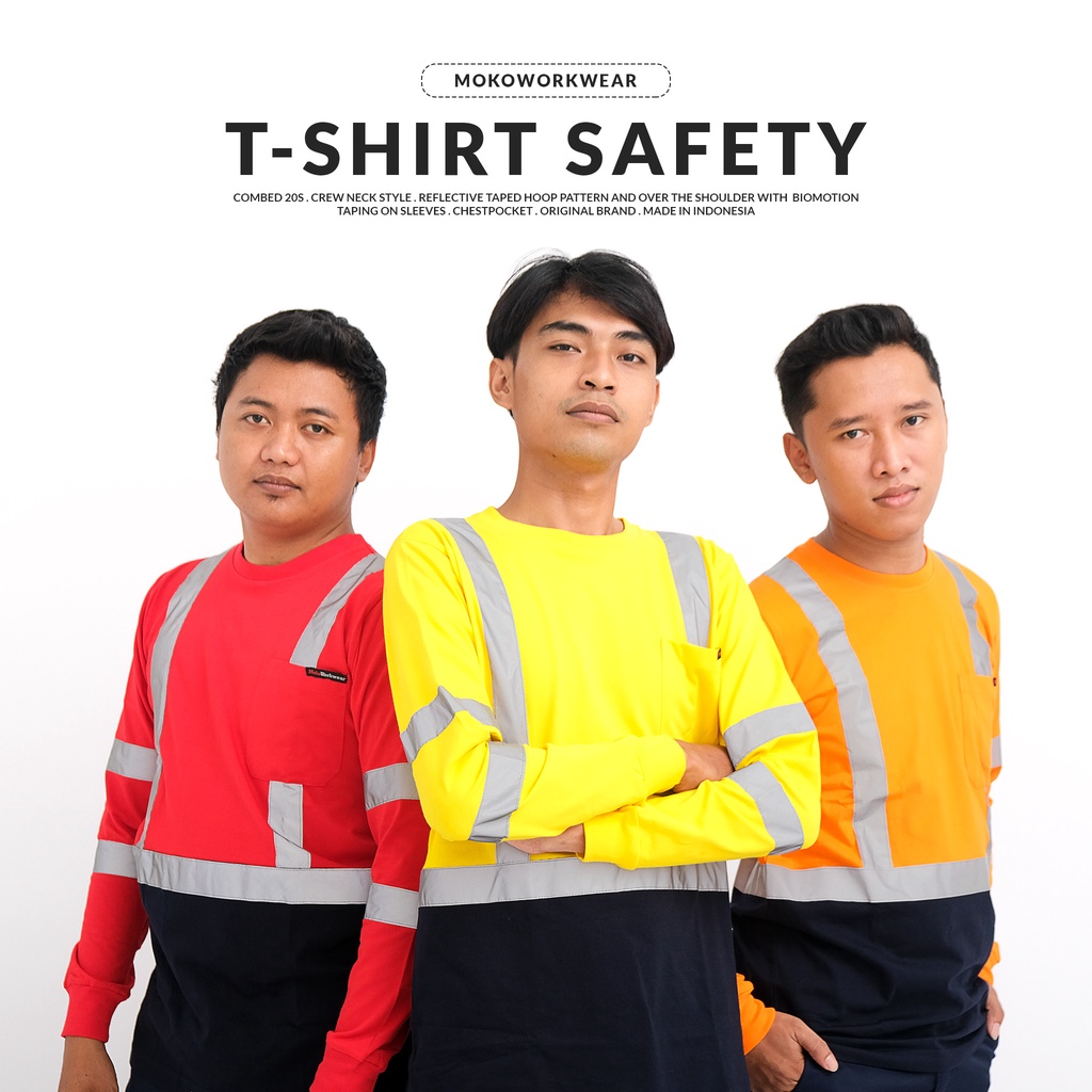 Jual Baju T Shirt Safety Mekanik Baju Seragam Wearpack Teknisi Mokoworkwear Red Navy Xl 2xl