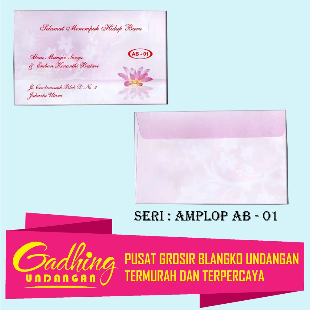 

Amplop AB 01 - AB16 Harga Murah isi 50 Lembar