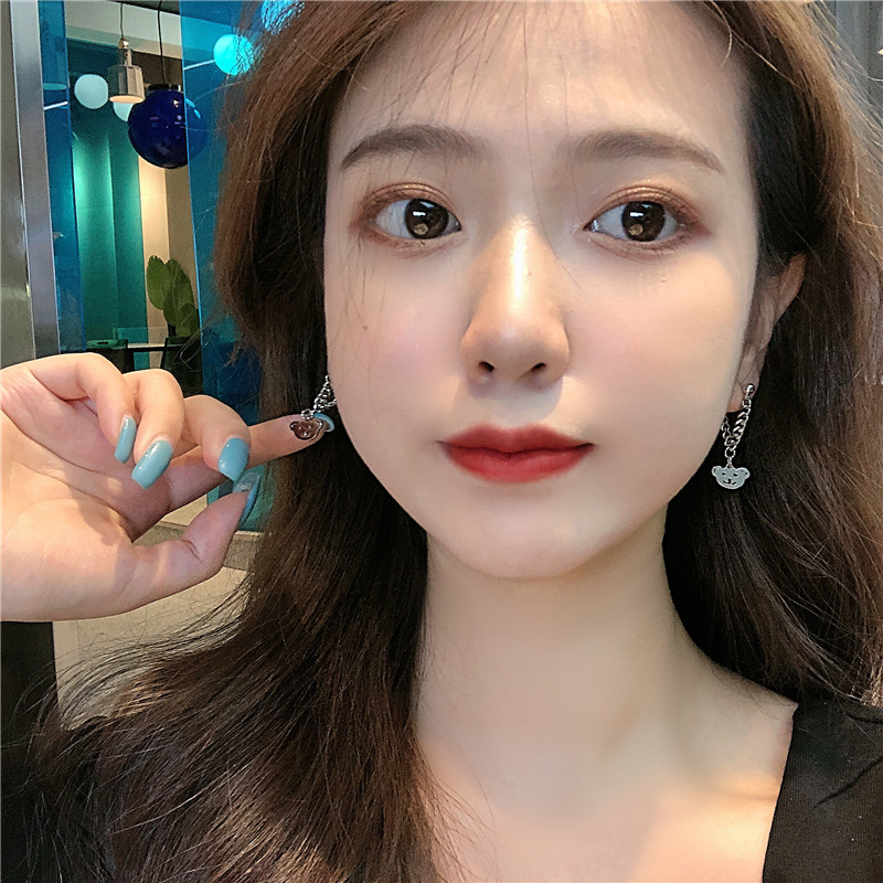 Korea Ins Kartun Beruang Anting Rumbai Untuk Wanita Gadis Fashion Perhiasan Hadiah Pesta CANDY JEWELRY