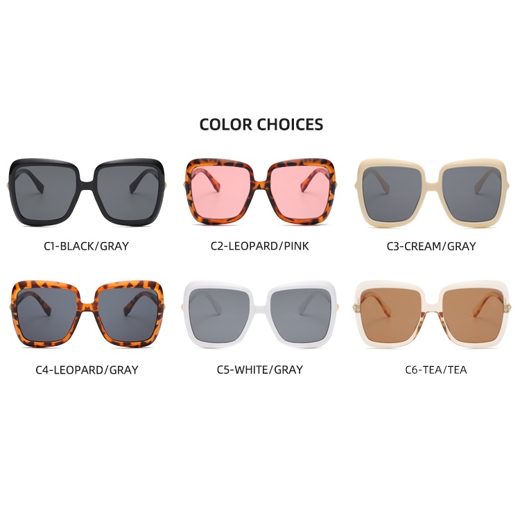 2021 fashion ins big frame square street style European and American retro sunglasses