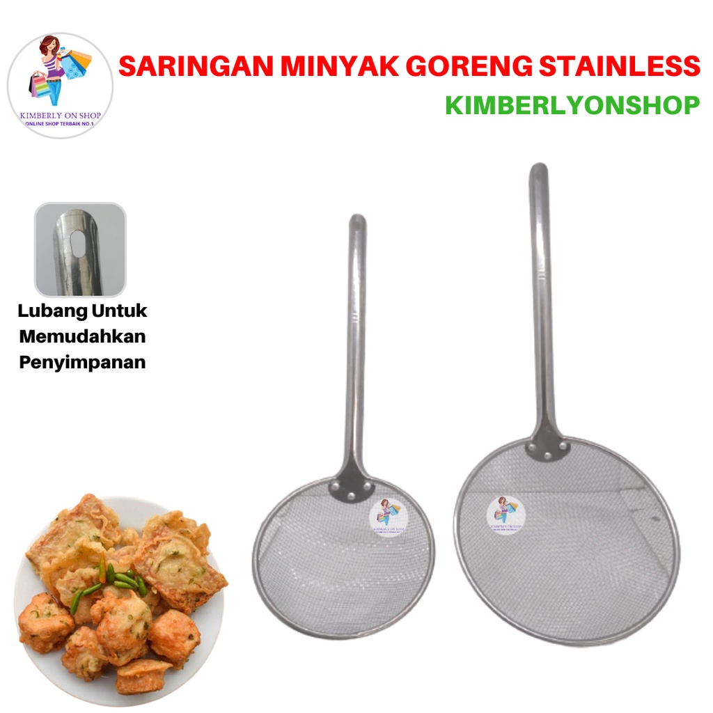 Saringan Minyak Stainless Serokan Tirisan Gorengan Serbaguna