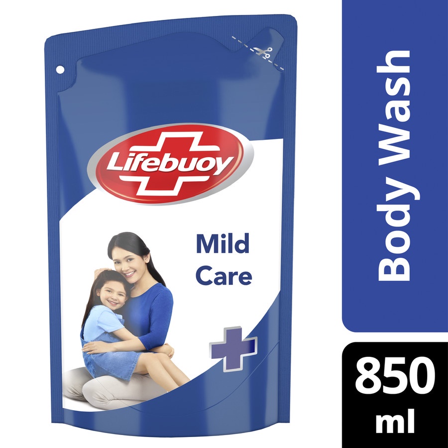 SABUN MANDI CAIR LIFEBUOY MILD CARE 850ML REFILL POUCH BODY WASH