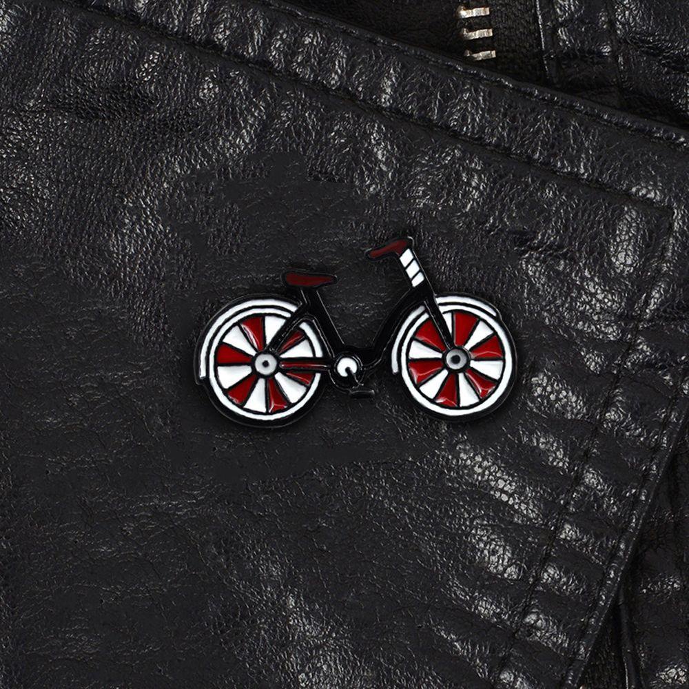 Lanfy I Love My Merah Sepeda Pin Kartun Gaya Vintage Enamel Pin Perhiasan Alloy Biker Hadiah Pengendara Sepeda Lencana