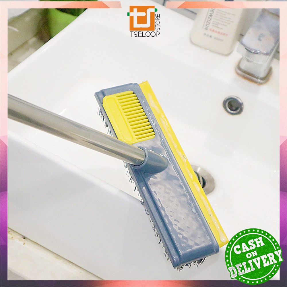 OFM-C507 Sikat Dorong Lantai Kamar Mandi Alat Sikat Toilet Pembersih Dinding WC Wiper Dorong Serokan Air Gagang Panjang