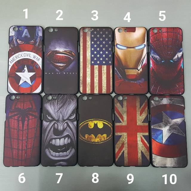 Hardcase Mancase Marvel  oppo F3 F5 A71 Vivo V7 Y53