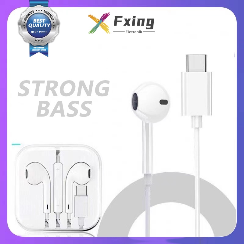 【HF035/36/37/39】[GROSIR/COD]Fxing headset Earphone gaming musik in ear headset type c/lightning universal oppo vivo xiaomi Android iPhone