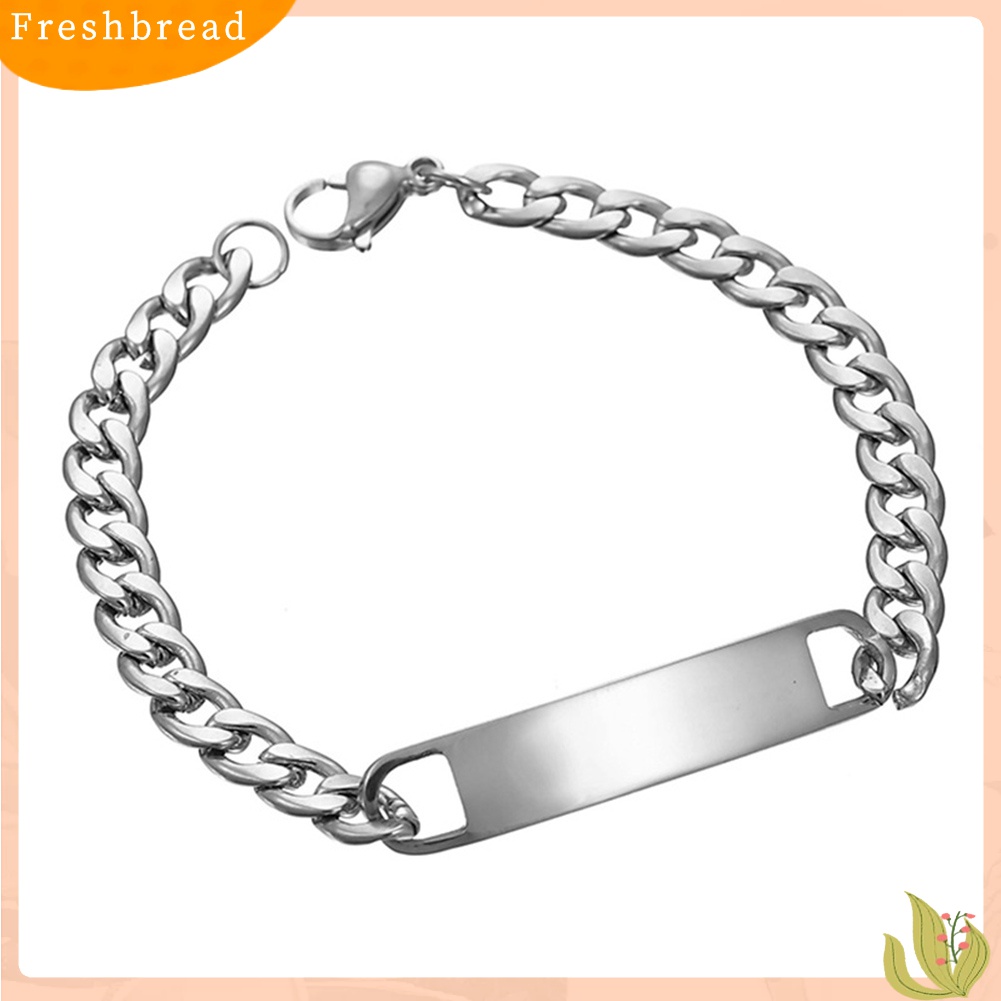 [TERLARIS]Men Fashion Mirrored Stainless Steel Chain Bracelet Bangle Party Jewelry Gift