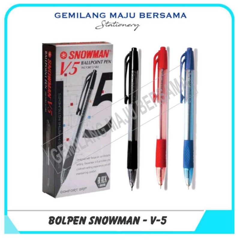 

Bolpen / Bolpoin / Pen Snowman V-5 (Harga Per Lsn = 12 buah)