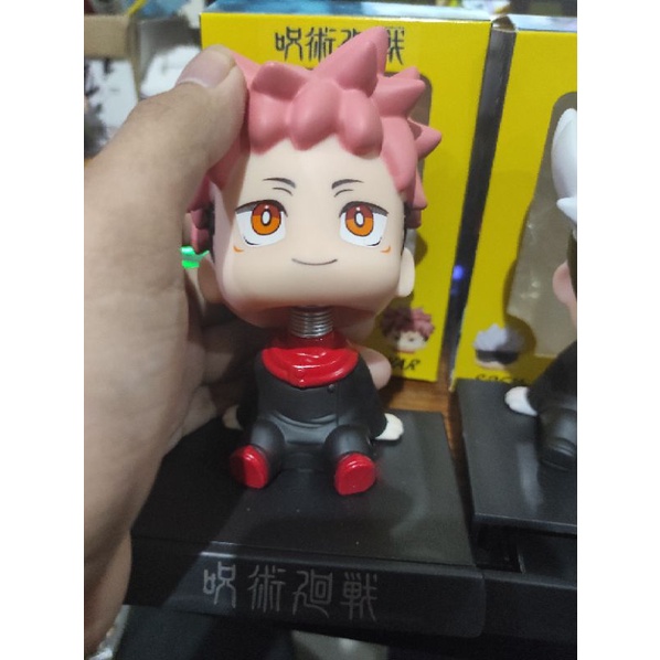 Bobble Head Kepala Goyang Jujutsu Kaisen Pajangan Dashboard Mobil Gojo Itadori