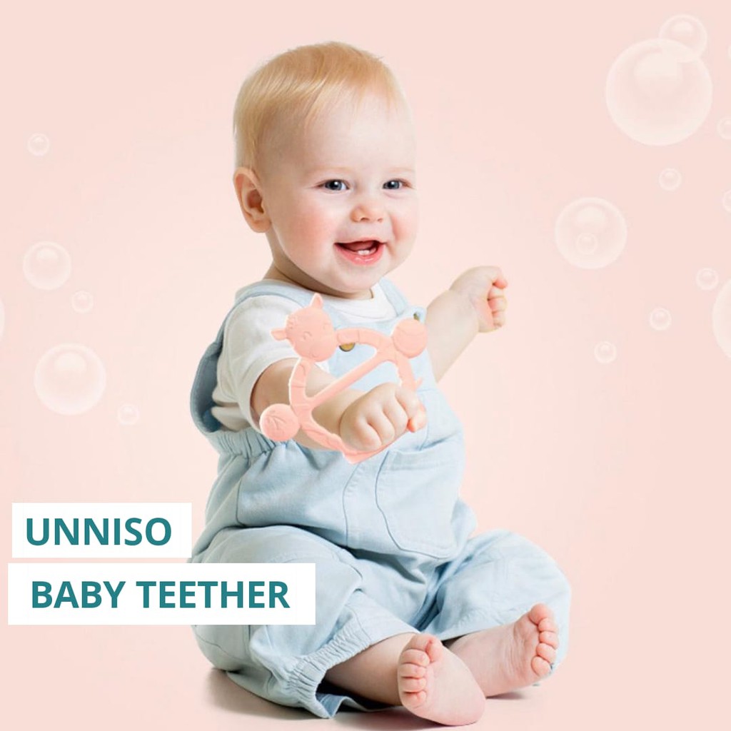 UNNISO - Baby Teether Premium / Teether Silicone Motif Sapi BT02